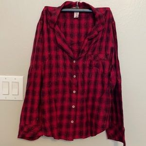 Victoria’s Secret plaid pajama top